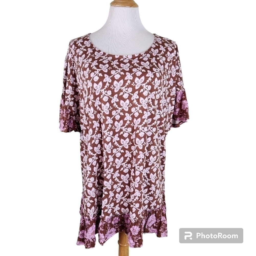 Cato Floral Top, sz 22/24